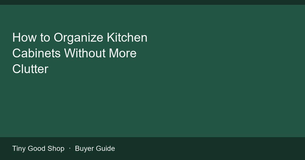 Labeled kitchen cabinet shelves with clear bins and vertical dividers