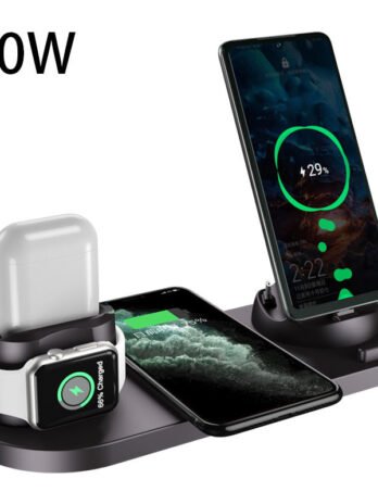 Wireless Charger For IPhone Fast Charger For Phone Fast Charging Pad For Phone Watch 6 In 1 Charging Dock Station