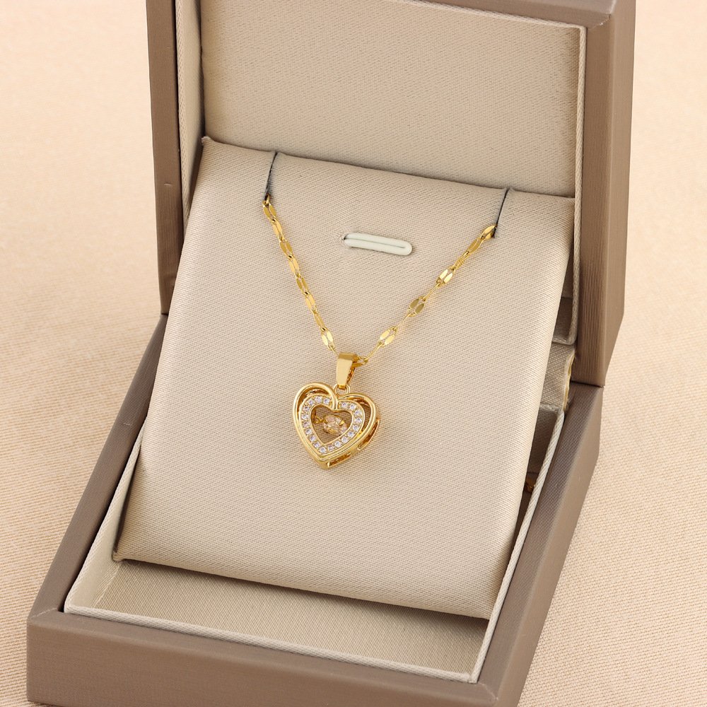 Double Layer Love Necklace: A Stylish and Elegant Jewelry Piece for Every Woman - Image 2